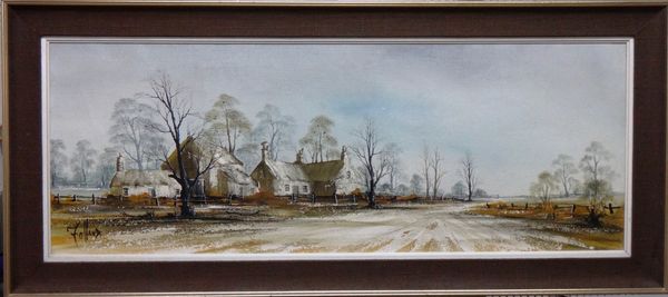 Ronald Folland (1932-1999), Landscape with village, oil on canvas, signed.