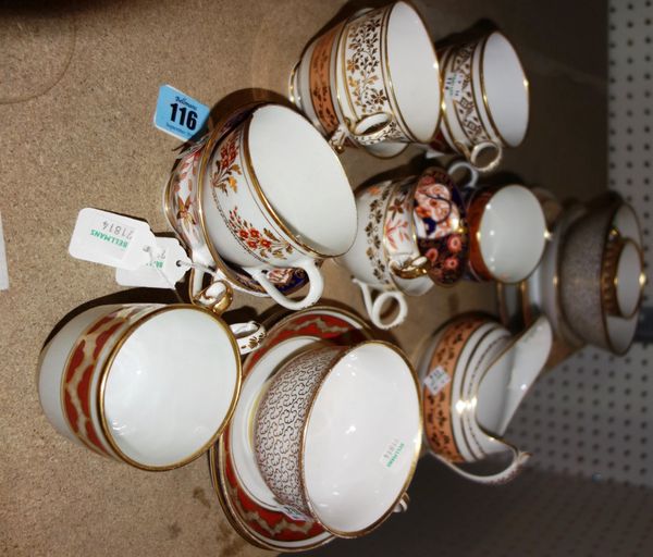 A group of English porcelain, early 19th century, comprising; a Spode `2375' Japan pattern trio; a Flight, Barr & Barr teacup and saucer, milk jug, an