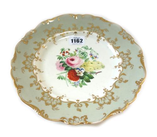 A group of fourteen English porcelain plates, 19th century, mostly Ridgway, but including Spode and Coalport, various painted patterns,