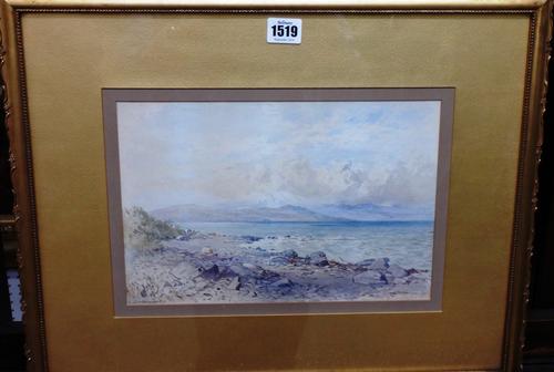 Harry Sutton Palmer (1854-1933), Coastal scene, watercolour, signed and dated 1876, 20cm x 30cm.