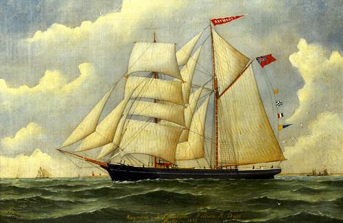 John Fannen (fl.1890-1900), The Raymond of Whitstable, Master William A. Dadd, oil on on canvas, signed, inscribed and dated 1895, 50cm x 75cm. Illust