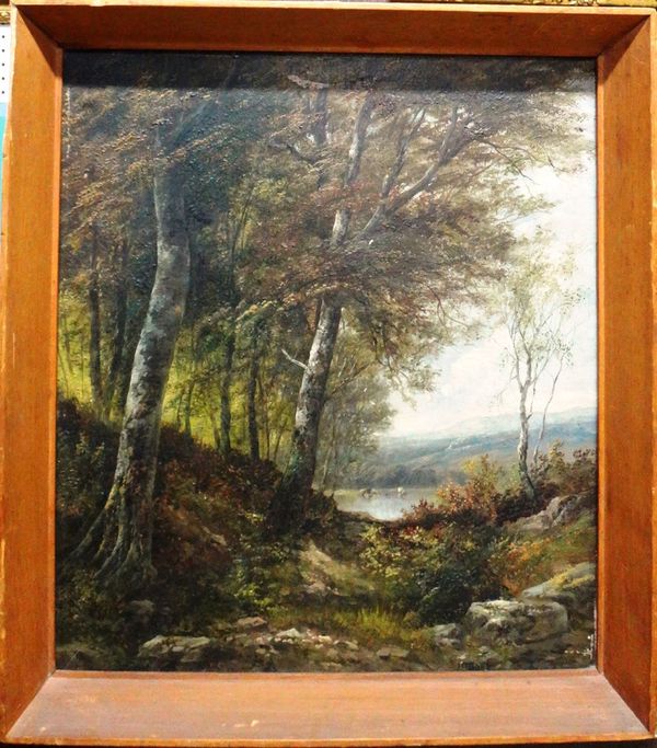 Joseph Thors (1835-1898), Woodland scene, oil on canvas, signed, 35cm x 30cm.