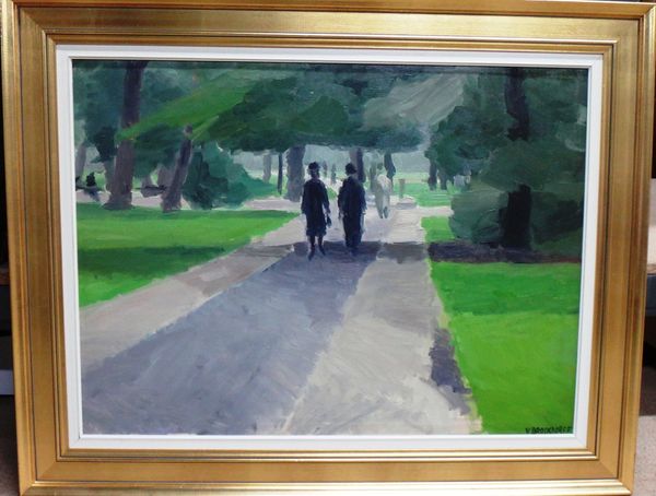 Victor Brockdorff (1911-1992), Park view, oil on canvas, signed, 57cm x 77cm. DDS