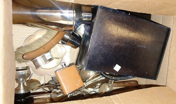 A box of electroplated wares, (qty).