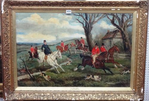 A. Herberte (19th century), Full Cry; The Kill, a pair, oil on canvas, both signed, each 49cm x 75cm.(2)