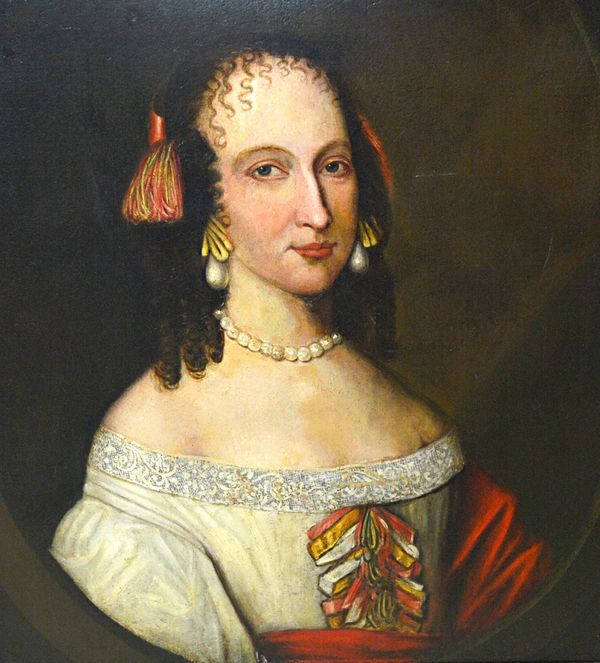 Dutch School (17th century), Portrait of a lady, oil on canvas, inscribed and dated Anno 1663,  71cm x 58cm (approx) Illustrated