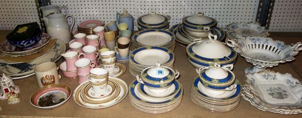A large quantity of assorted 19th century and later dinner ad tea wares including Royal Albert and others, (qty).