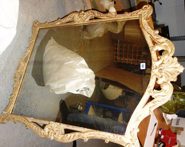 A 19th century gilt framed overmantel mirror.