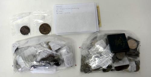 A French bronze medallion, commemorating Charles X 1825, a French bronze medallion, commemorating the birth of The Duke of Bordeaux 29 Sept 1820 and a