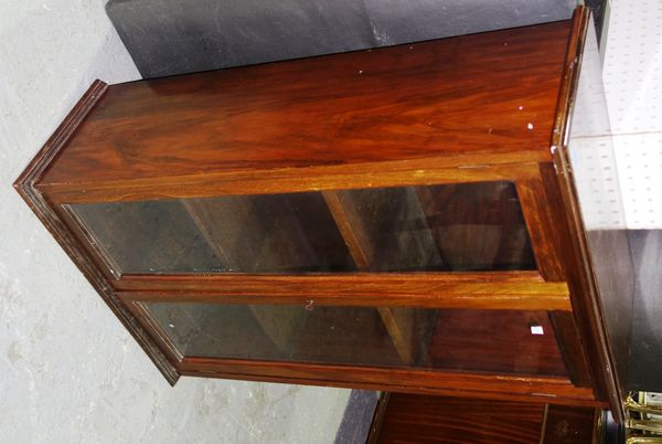 A 19th century mahogany glazed two door cabinet.