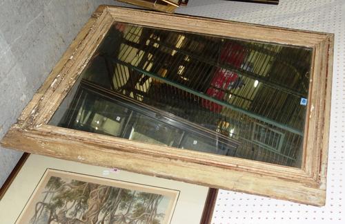 A 19th century stripped and painted mirror.