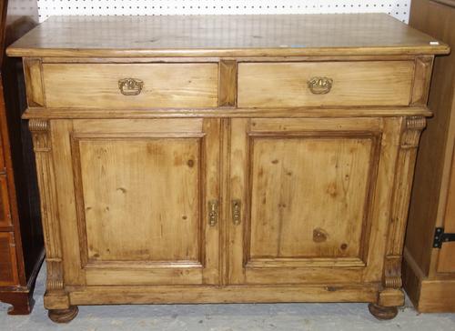 A 19th century pine dresser base.