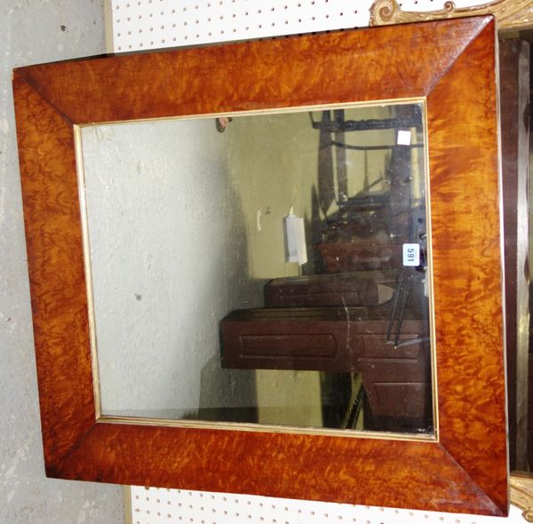 A 19th century walnut framed wall mirror.