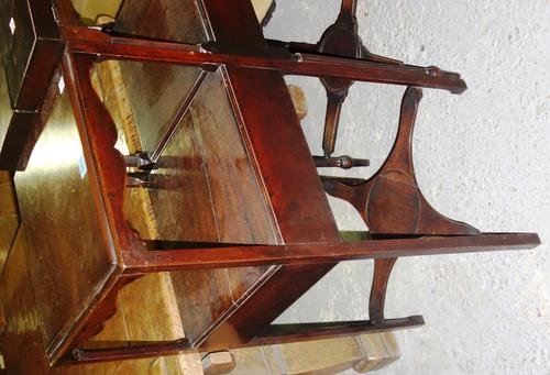 A George III two tier basin stand with later top.