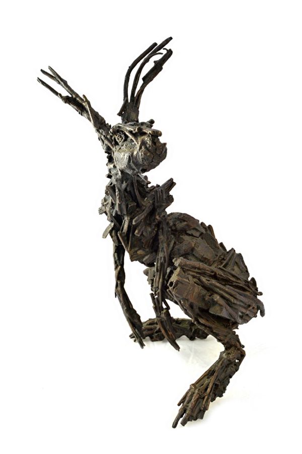 Claire Norrington (b.1969), bronze, 'The Moving Hare', limited edition 1/12, 41cm high. DDS Illustrated