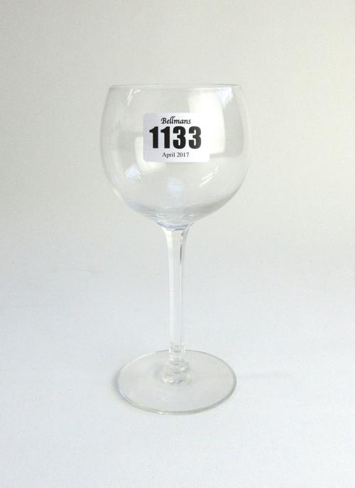 A part suite of Cartier crystal stemware, comprising; five water glasses and nine wine glasses, (14).