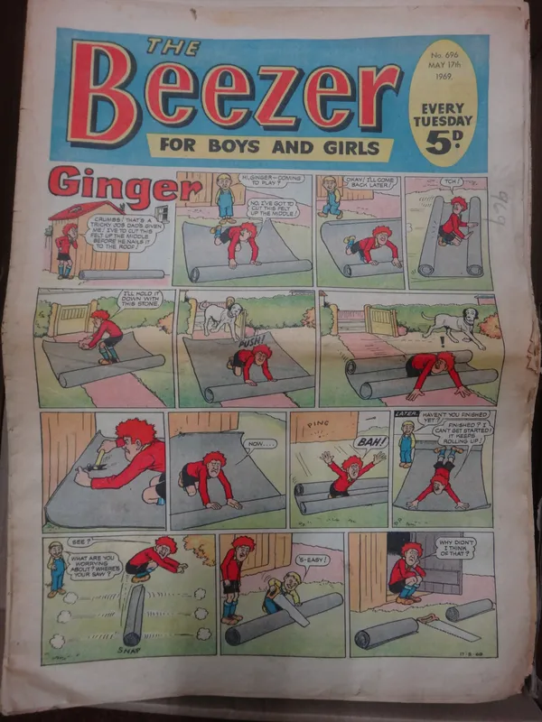 COMICS - The Beezer, 35 issues (1969-71); The Topper, (46 issues (1969-71); both with colour illus. throughout.