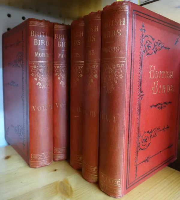 MORRIS (Rev. F.O.)  A History of British Birds.  cabinet edition, 8 vols. 358 coloured plates; gilt & black-decorated cloth, sm. 8vo. Groombridge and