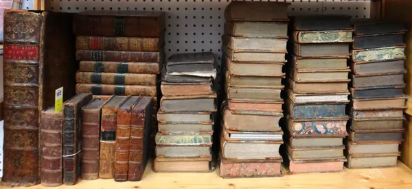 OLD LEATHER - a goodly number of volumes.