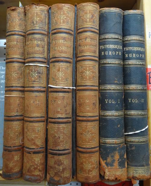 WILSON (C.), editor.  Picturesque Palestine, Sinai and Egypt.  First Edition, 4 vols. pictorial engraved & printed titles, 34 steel-engraved plates, n