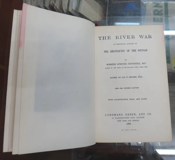 CHURCHILL (W.S.)  The River War: an historical account of the reconquest of the Soudan  . . .  new and revised edition. photogravure portrait frontis.
