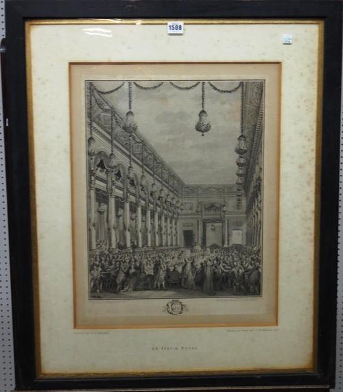 After P.L. Moreau, Le Bal Masque; Le Festin Royal, a pair of engravings by J. M. Moreau le jeune, each 52cm x 39cm.(2)