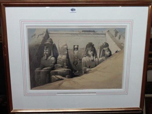 After David Roberts, Dendera; Grand Approach to the Temple of Philae, Nubia; Portico of the Temple of Kalabshi; Temple at Esneh; Grand entrance to the