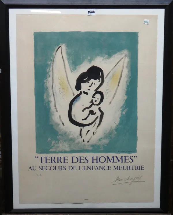 Marc Chagall (1887-1985), Terre des Hommes, colour lithograph, signed in pencil, published by C. Mourlot, 74cm x 54cm. DDS