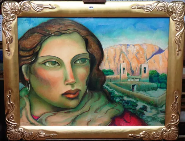 Miguel Martinez (b.1951), Pilgrimage to Chimajo, pastel, signed and dated '94, 75cm x 100cm. DDS   Illustrated
