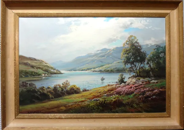 W. McGregor (20th century), Loch Long near Arochar, oil on canvas, signed, 49cm x 75cm.