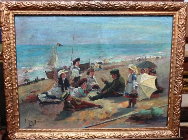 I** Kauffman (early 20th century), Tales of the sea, oil on canvas, signed, 45cm x 60cm. A7