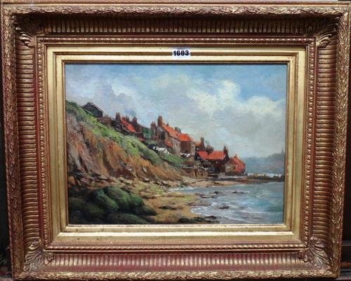 W. Westlake (early 20th century), Old Whitby, oil on canvasboard, signed, 29cm x 39cm.