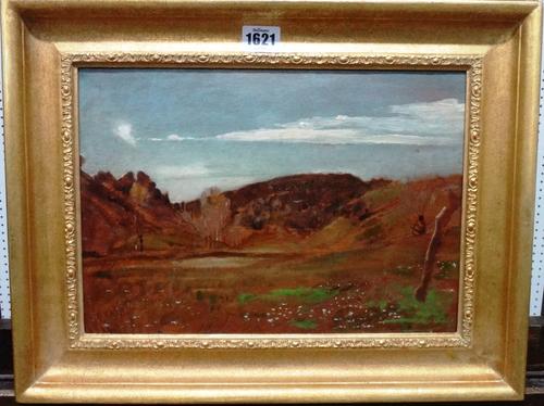 Nino Costa (1826-1903), In the Campagna, oil on panel, signed, 23cm x 32cm.