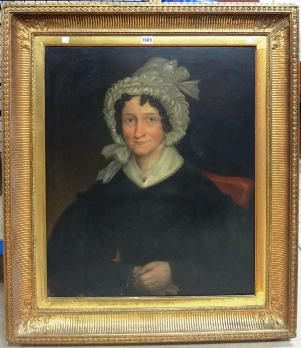 English School (c.1840), Portrait of a lady, oil on canvas, 75cm x 63cm.