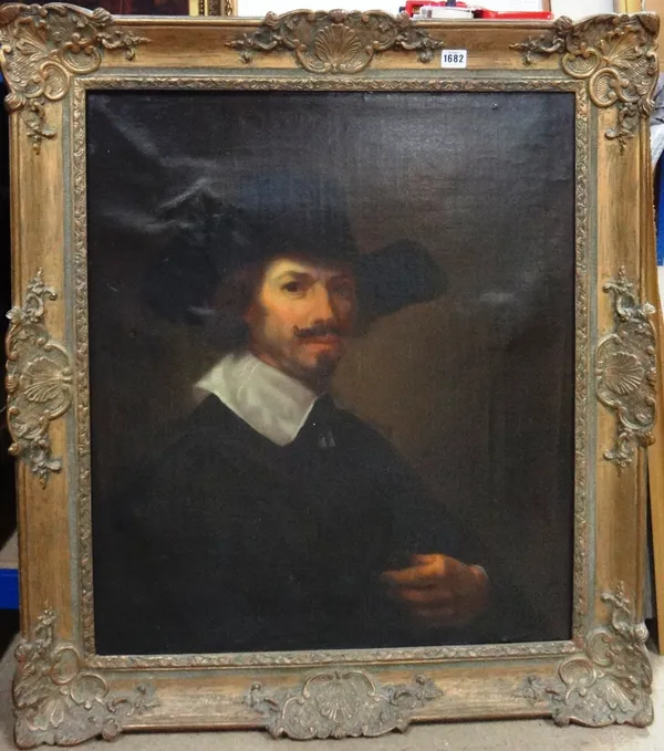 After Rembrandt van Rijn, Portrait of a gentleman, oil on canvas, 72cm x 62cm.