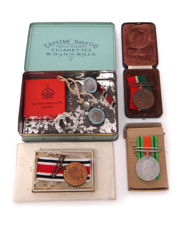 Three medals, comprising; The Mercantile Marine War Services Medal to Charles Benson. The Medal For Faithful Service In The Special Constabulary Georg