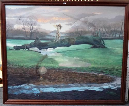 Johnny Brockington (contemporary), 'So lets now both be gone, Tis far to Avalon, And though we go our different ways, I'll see you there anon.', oil o