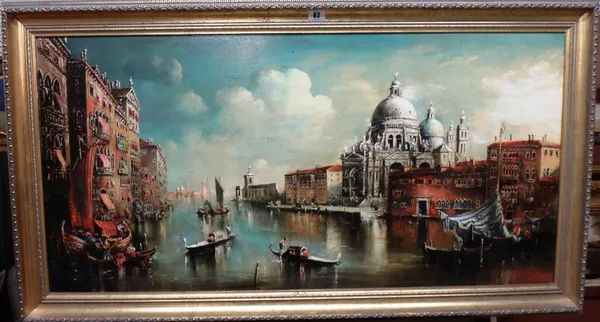 Continental School (20th century), The Grand Canal, Venice, oil on canvas, 50cm x 100cm. B10