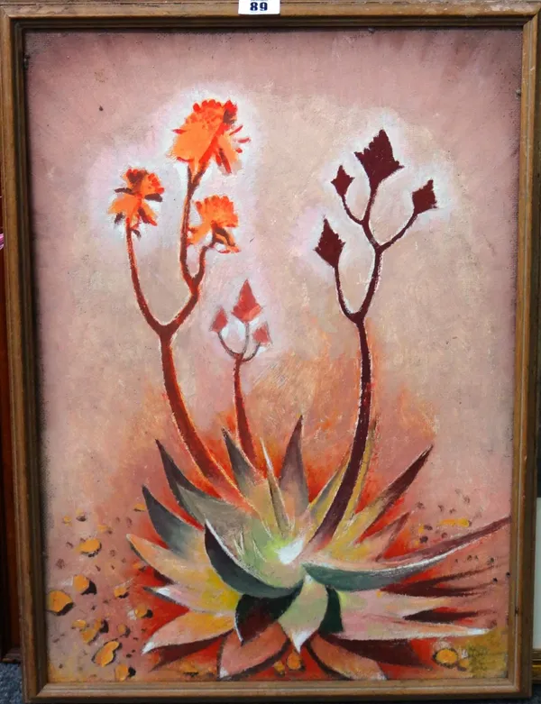 Attributed to Keith Henderson (1883-1982), Aloe, oil on board, bears a signature, 53cm x 38cm. C10