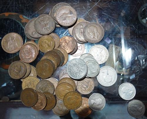 A quantity of copper and sundry coins, (qty).  CAB