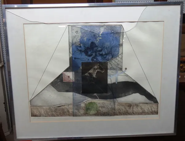 Dan Freed (20th century), Inclination, colour etching, signed and inscribed, 46cm x 64cm.  G1