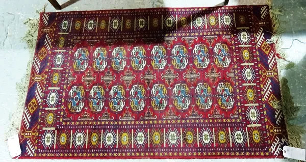 An Indian Bokhara rug.  I7
