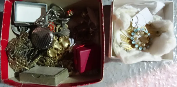 A box of 20th century costume jewellery, (qty).  CAB