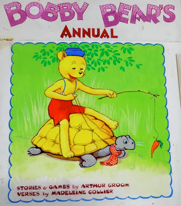 BOBBY BEAR ANNUAL (1953) - a considerable quantity of original artwork for this yearly publication, including title page, endpapers & much of the book