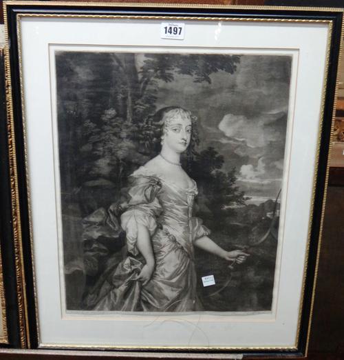 After Allan Ramsay, Thomas Hudson, Sir Peter Lely, Vivum and Francis Cotes, a group of six portrait subjects, including the Duchess of Richmond, Mary,