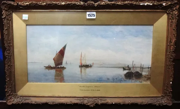 Thomas Bush Hardy (1842-1897), On the Lagoons, Venice, watercolour, signed and inscribed 1879, 21cm x 44.5cm.