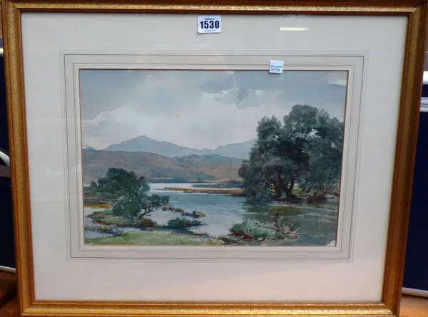 Attributed to Samuel John Lamorna Birch (1869-1955), River scene, watercolour, bears a signature, 25.5cm x 37cm.