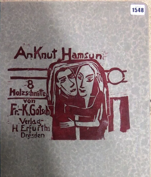 Friedrich Karl Gotsch (1900-1984), An Knut Hamsun, a folio of linocuts, each 57cm x 33.5cm. (folio) DDS