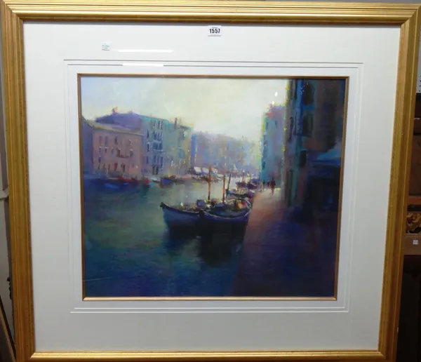 Norman Smith (b.1949), Canal de Noal, Venice, pastel, signed, 54cm x 62cm. DDS