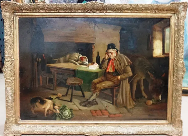 W. Gillmore (19th/20th century), The Opportunist, oil on canvas, signed, 61cm x 89cm.